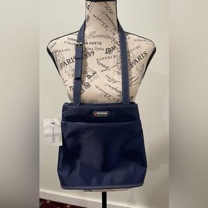 Fossil Dark Blue Shoulder Bag